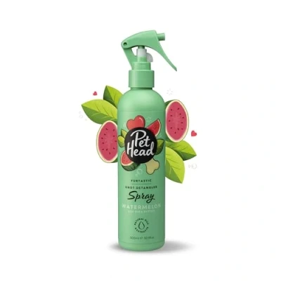 Abbildung von PET HEAD Entwirrungsspray für Hunde 300 ml, Furtastic, Wassermelonenduft, Pflegt &amp; macht langes, lockiges Hundefell weich, Hypoallergen, pH neutral, Vegan tierversuchsfrei, Sanfte Formel Welpen
