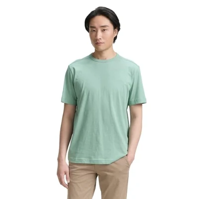 Abbildung von TOM TAILOR T Shirt mit Logo Print, Tarmac Grey White Injected, XXL