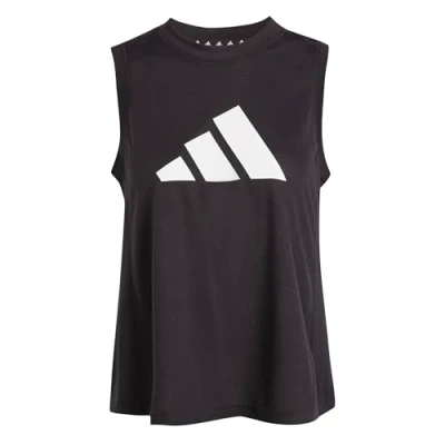 Abbildung von adidas Damen Train Essentials Big Performance Logo Training Tank Top Tanktop, Black/White, XS