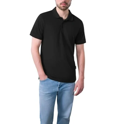 Abbildung von HRM Herren Heavy Performance Polo, schwarz, Gr. 5XL I Premium Polo Shirt Basic Polohemd bis 60C waschbar Hochwertige &amp; nachhaltige Bekleidung Workwear