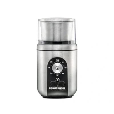 Abbildung von ROMMELSBACHER Gewürz &amp; Kaffeemühle EGK 250, 2 Edelstahlbehälter mit Schlagmesser Spezialmesser, Füllmenge 70 g, Mahlgrad über Mahldauer wählbar, auch für Pesto, Gewürze, Nüsse, Zucker