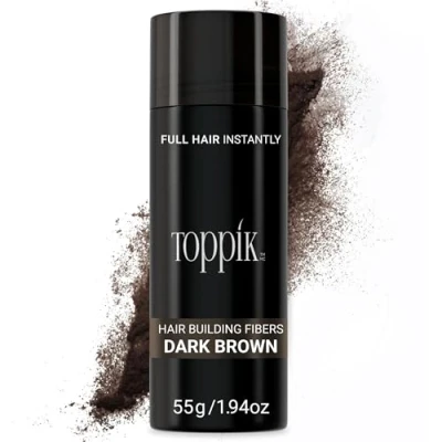 Abbildung von Toppik Haarfasern, natürliche Keratinfasern für volleres Haar, 55 g, Schwarz,