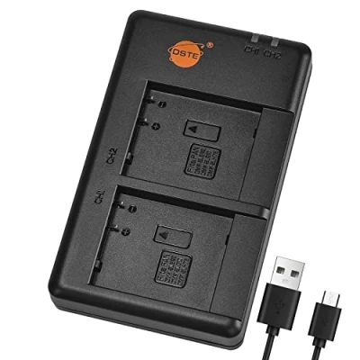Abbildung von DSTE Fast Charging USB Dual Batterie Ladegerät Compatible für Panasonic DMW BLE9,DMW BLG10,DMW BLH7,DMW BLH7E,DMC GM1,DMW BTC9,Panasonic Lumix DMC GF6,DMC LX100,DMC GM1D,DMC GM1KD,DMC GM1KW,DMC GM1S