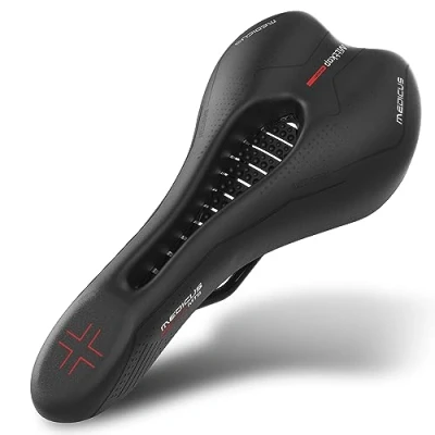 Abbildung von BÜCHEL WITTKOP Fahrradsattel mit innovativem 5 Zonen Medicus Konzept und orthopädischer Memory Foam Polsterung I bequemer Fahrrad Sattel für Damen &amp; Herren MTB, Trekking, City