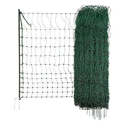 Abbildung von Kerbl 292274 Geflügelnetz grün, elektrisch leitend 15 m / 106cm Doppelspitze, 3.6 kg