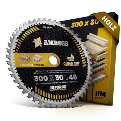 Abbildung von HM Kreissägeblatt 300x30 Z48 Wechselzahn für Holz Allround. AMBOSS WERKZEUGE® Sägeblatt 300mm komp. zu Dewalt 1370 Scheppach KSE300(Export). TKU. TS4000 uvm.