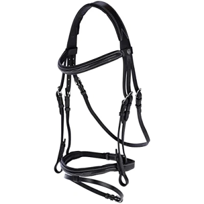 Abbildung von Covalliero Kerbl 326138 Trensenzaum Classic Leder, Schwarz, Cob