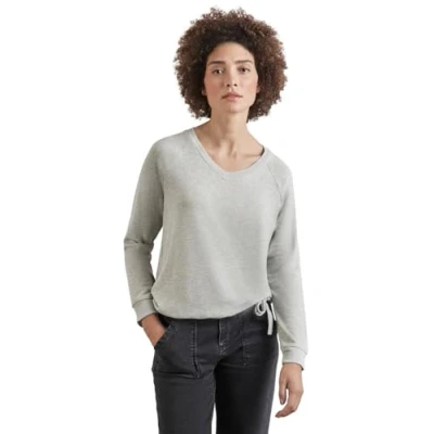 Abbildung von STREET ONE Damen A322371 Shirt mit Glitzer Bündchen,Grau, 38