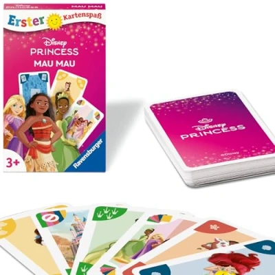 Abbildung von Ravensburger 24709 Disney Princess Mau Der Kartenspiel Klassiker für 2 4 Kinder, Kinderspiel ab 3 Jahren mit den beliebtesten Prinzessinnen