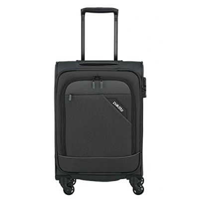 Abbildung von paklite Handgepäck Trolley 4 Rollen, leicht, DERBY, Stilvoller Weichschalen Rollkoffer klein mit TSA Schloss + Aufsteckfunktion, 55 cm, 41 Liter