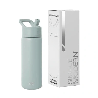 Abbildung von Simple Modern Trinkflasche mit Strohhalm Wasserflasche Edelstahl Isolierte für den Sport Fitnessstudio Summit 530ml Sea Glass Sage