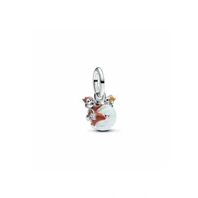 Abbildung von PANDORA Moments Disney A Hörnchen und B Christbaumkugel Charm Anhänger aus Sterling Silber mit Opal, Kompatibel ME Armbänder, 793532C01