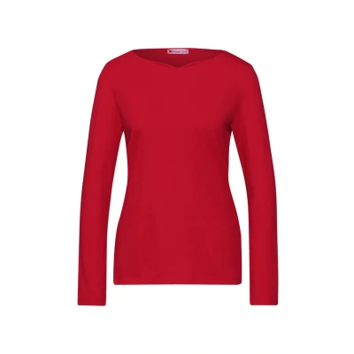 Abbildung von Street One Langarmshirt, Damen, Größe: 40, Rot