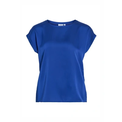 Abbildung von VILA Viellette S/S NOOS Bluse, Damen, Größe: 34, Mazarine blue