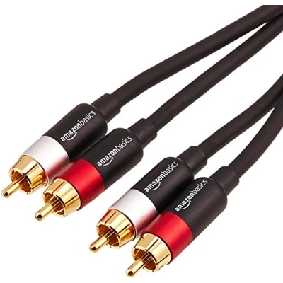 Abbildung von Amazon Basics 2 Stecker bis RCA 1.2 Meter, Schwarz