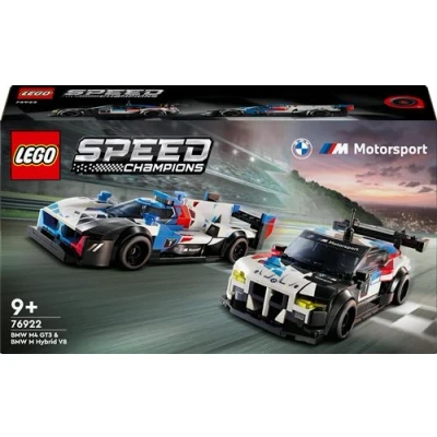 Abbildung von LEGO Speed Champions BMW M4 GT3 &amp; M Hybrid V8 Rennwagen Auto Spielzeug mit 2 baubaren Modellautos und Rennfahrer Minifiguren, Geschenk für Jungs, Mädchen ab 9 Jahren, Modellauto 76922