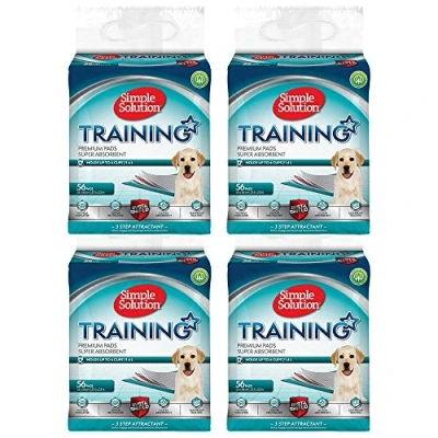 Abbildung von Simple Solution Absorbierende Premium Hunde und Welpenerziehungspads 4 x 56er Pack