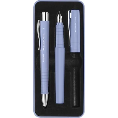 Abbildung von FABER CASTELL 241051 Schreibset Poly Pen mit Kugelschreiber und Füller, pale iris