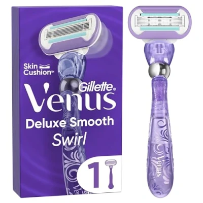Abbildung von Gillette Venus Deluxe Smooth Swirl Rasierer Damen, Damenrasierer + 1 Rasierklinge