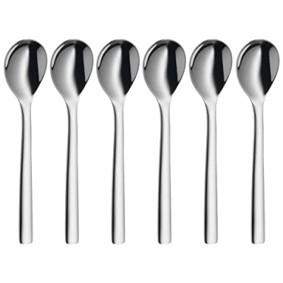 Abbildung von WMF Nuova Eierlöffel Set 6 teilig, Cromargan Edelstahl poliert spülmaschinengeeignet, L 12 cm