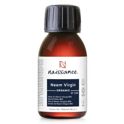 Abbildung von Naissance Neemöl/Niemöl (Nr. 235) 100ml BIO zertifiziert, Feuchtigkeitsspendend, Nährend, Pflegend für Haare, Gesicht, Haut, Nägel