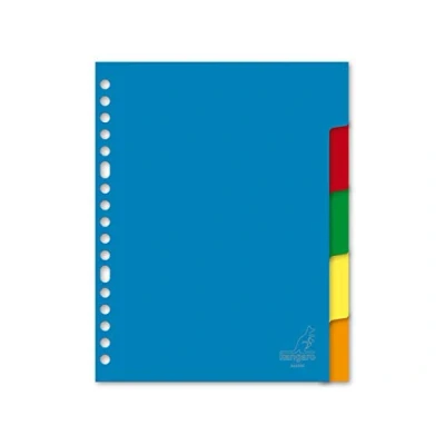Abbildung von Kangaro Register A5 blanko PP 120 micron 17r. 5tlg sortiert Tabs, 21.5x18x0.3