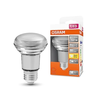 Abbildung von OSRAM LED Star R63 Lampe für E27 Sockel, Reflektor Lampe, Glas Design, 350 Lumen, warmweiß (2700K), Ersatz herkömmliche 60W Glühbirnen, nicht dimmbar, 1er Pack
