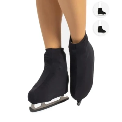 Abbildung von CALZITALY Skates Cover, Rollschuhe und Schlittschuhe Überzieher, Hautfarbe, Karamell, Schwarz, Schuhgröße 28 42, 70 DEN, Made in Italy (38 Schwarz)
