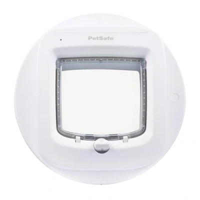 Abbildung von PetSafe Einbauadapter für Mikrochip Katzenklappe, Zum einfachen Einbau in Türen und Wänden aus Glas oder Metall, Weiß, 1 Stück (1er Pack)
