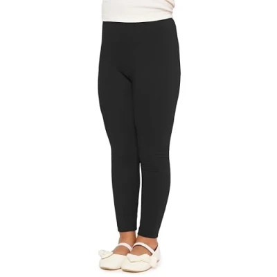 Abbildung von Merry Style Mädchen Lange Leggings aus Baumwolle MS10 225 (Schwarz, 122 cm)