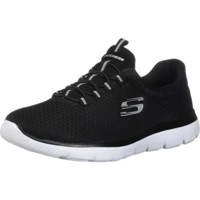 Abbildung von Skechers WIDE FIT Summits Sneaker low, Damen, Größe: 36, Black/white Schuhe