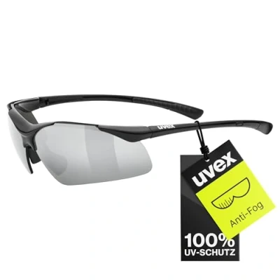 Abbildung von uvex sportstyle 223 Sportbrille verspiegelt druckfreier &amp; perfekter Halt black/silver one size