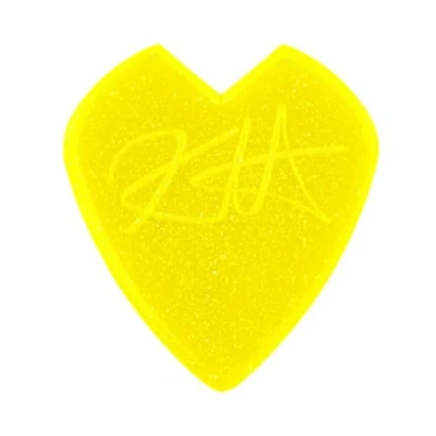 Abbildung von DUNLOP Kirk Hammett Jazz III Plektrum Yellow Glitter, Beutel mit 6 Stück