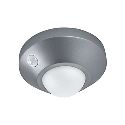 Abbildung von LEDVANCE LED Batteriebetriebene Leuchte, Leuchte für Innenanwendungen, Bewegungssensor, Tag Nacht Sensor, 86,0 mm x 47,0 mm, NIGHTLUX Ceiling, Silber
