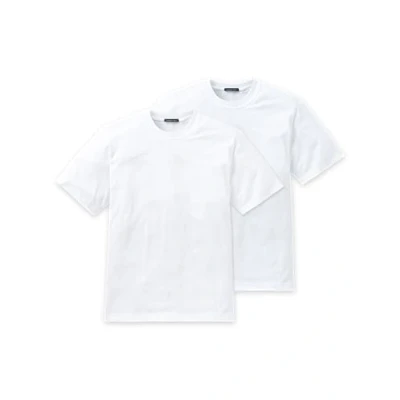 Abbildung von Schiesser Herren 2 Pack Shirt Rundhals American Unterhemd, Weiß, S EU