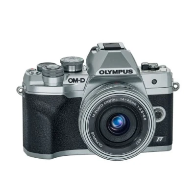 Abbildung von Olympus OM D E M10 Mark IV Micro Four Thirds Systemkamera Kit, 20 MP Sensor, 5 Achsen Bildstabilisation, leistungsstarker AF, Wi Fi, inkl. M.Zuiko Digital ED 14 42mm F3.5 5.6 EZ Pancake silber
