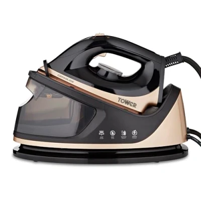 Abbildung von TOWER T22023GLDVDE IRON STEAM GENERATOR Dampfgenerator, Champagnergold und Schwarz