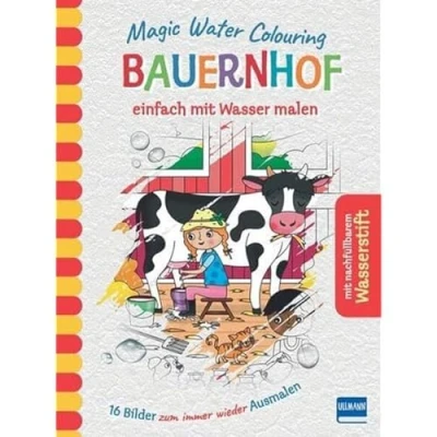 Abbildung von Magic Water Colouring Bauernhof: einfach mit Wasser malen (16 Wassermalbilder + Wassertankstift)
