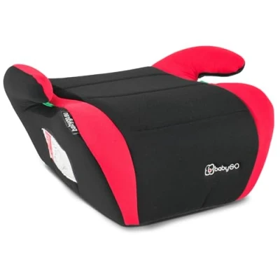 Abbildung von babyGO Sitzerhöhung Booster nach neuer I Size Norm Kindersitzerhöhung Kindersitz/Autositz für Kinder (125 150 cm) Rot
