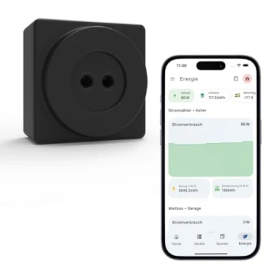 Abbildung von everHome EcoTracker IR Stromzähler EHZ auslesen Lesekopf Smartmeter inkl. App