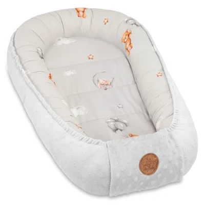 Abbildung von Nestchen Baby Babynestchen Neugeborene Minky Babynest für kinderbett Vielseitiges tragbar Nest kuschelnest zubehör babybett warm winter coccon Teddybären