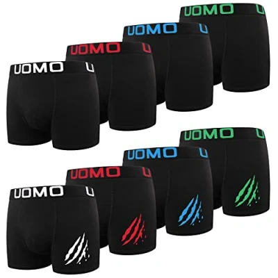 Abbildung von L&amp;K 8er Pack Boxershorts Herren Baumwolle Klassische Unterhosen Männer Unifarben Retroshorts 1117A XL