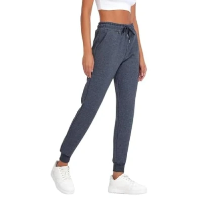 Abbildung von COMEOR Jogginghose Damen Baumwolle Sporthose Lang Warme Trainingshosen, Frauen Freizeithosen, Sweatpants mit Regular Passform für Fitness, Yoga, Freizeit (Schwarz L)