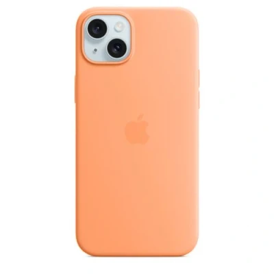 Abbildung von Apple MagSafe Silikon Back Cover Orange iPhone 15 Plus