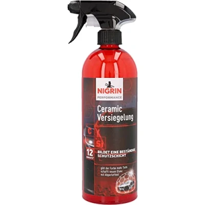 Abbildung von NIGRIN Performance Ceramic Versiegelung, intensive Leuchtkraft, Hochglanzeffekte, mit Abperleffekt, 750ml, rot