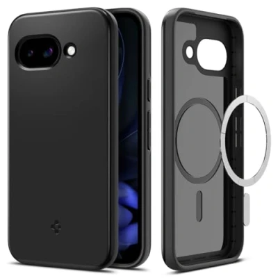 Abbildung von Spigen Thin Fit MagFit Hülle für Google Pixel 9a, Kompatibel mit MagSafe Matte Black
