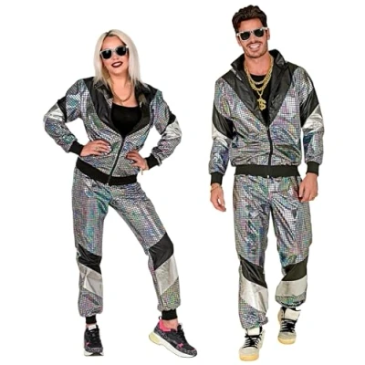 Abbildung von W WIDMANN MILANO Party Fashion Kostüm Trainingsanzug, Disco, 80er Jahre Outfit, Jogginganzug, Bad Taste Faschingskostüme