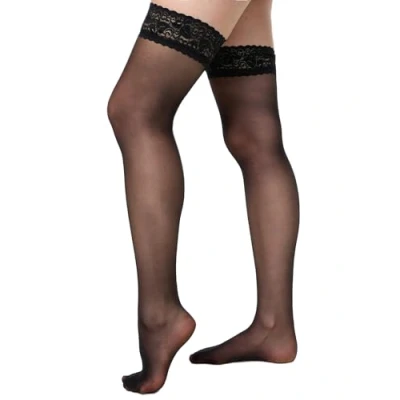 Abbildung von Nur Die Damen goodbye loopmazen hold Strumpfhose Halterlos, Schwarz, 52 EU