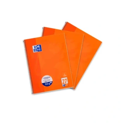 Abbildung von Oxford Collegeblock A4 liniert, mit Doppelrand, 80 Blatt, orange, 3 Stück