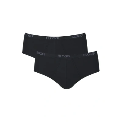 Abbildung von Sloggi 2PACK Basic Slip, Herren, Größe: XXL, Black